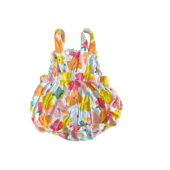 Angel Dear Paper Floral Ruffle Bubble Romper 6-12 Months EUC - Picture 2 of 3